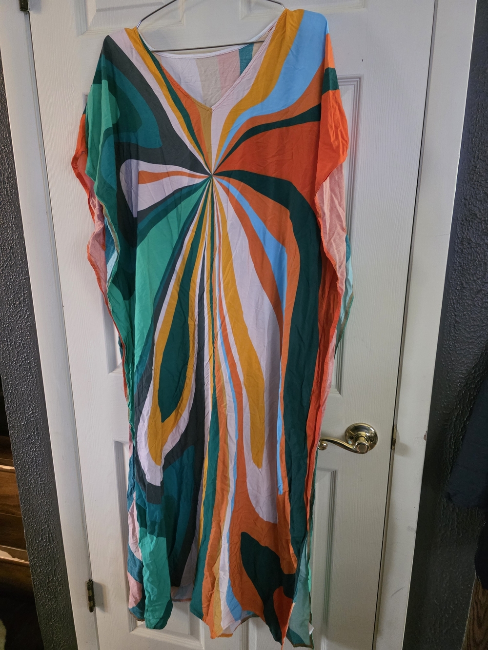 Vibrant Multi-Color Women’s Kaftan Dress